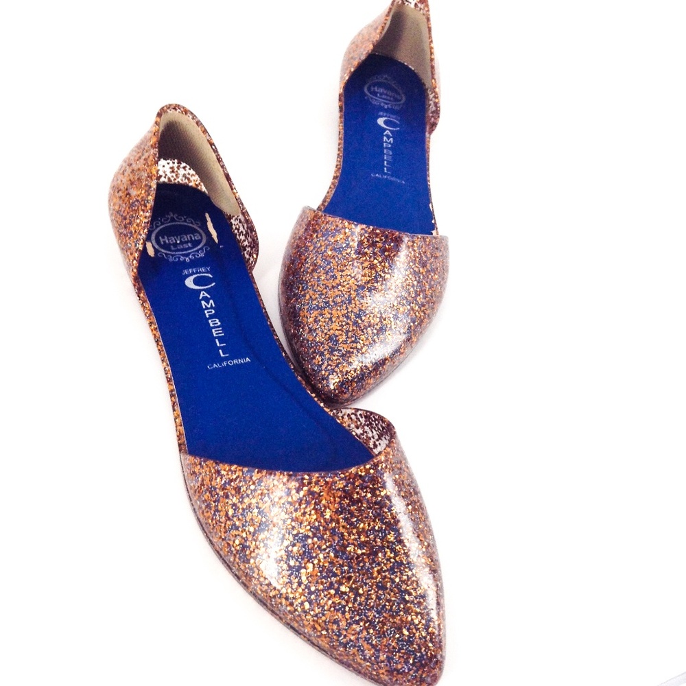 JEFFREY CAMPBELL Jelly Love D'Orsay Orange Flats Size 8 - Picture 4 of 8